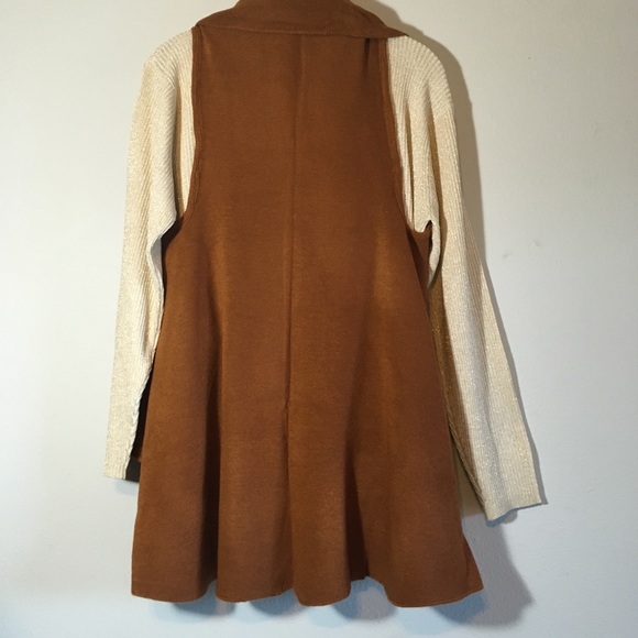 NWT Oversized Sweater Cardigan Vest Loose Slouchy - Picture 6 of 9